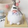 Cars Key Ring Jewelry Gift Sleeping Baby Doll Pompom Keyring Fluffy Plush Doll Plush Keychain