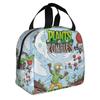 Pflanzen vs. Zombies Spiel Isolierte Lunchtasche für Damen Tragbar Thermokühlertasche Mittagessen Tasche Schule