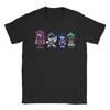 Funny Pixel Characters Group Graphic Tshirt Unisexs Short Sleeve Crew Neck Cotton Tee