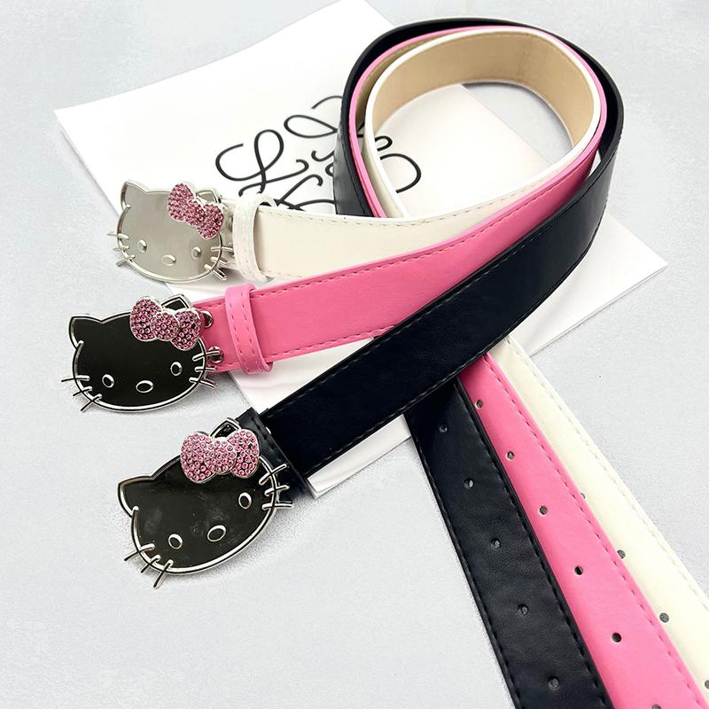 1PZ Guaina Regali di Festa Sanrio Hello Kitty Cintura Vita Ragazze Carine Cintura Brillante Versatile Accessori per Jeans