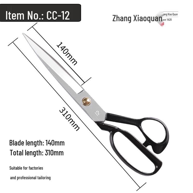 Genuine Zhang Xiaoquan 8/10 Inch Durable Tailor Shears for Fabric Cutting and Sewing