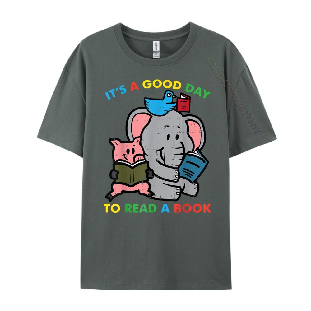 Its A Good Day To Read A Book Animals Reading Librarian Christian Tshirt Men Camiseta Masculina Big Size Easter Sunday