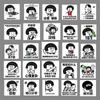 50 Mushroom Head Emoticon Pack Doodle Personality Cartoon Humor DIY Skateboard Water Cup Hand Ledger Decorative Stickers