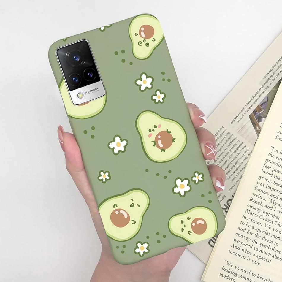 For Vivo V21 Case V2066 V2050 Soft Silicone Cute Painted Cover For Vivo V21E V 21 4g 5g Phone Cases Shockproof Bumper Slim Funda