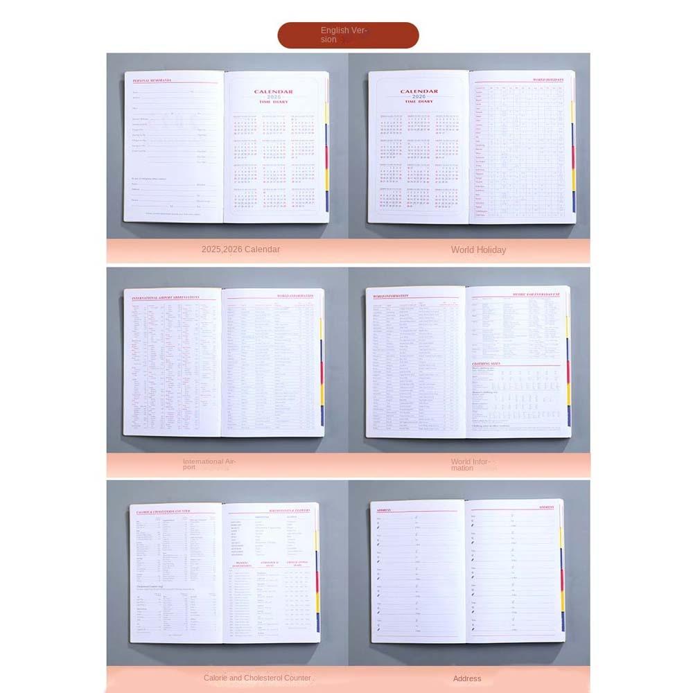 Daily Planner Reminder 2025 Planner Notebook 365 Days 2025 English Agenda Book  Unisex