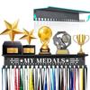 Hochbelastbarer Metall-Ausstellungsständer für Auszeichnungen/Trophäen, Medaillenhaken, Wandmontage-Organizer, Medaillenaufbewahrungshalter, Ausstellung, Heim-/Bürodekoration