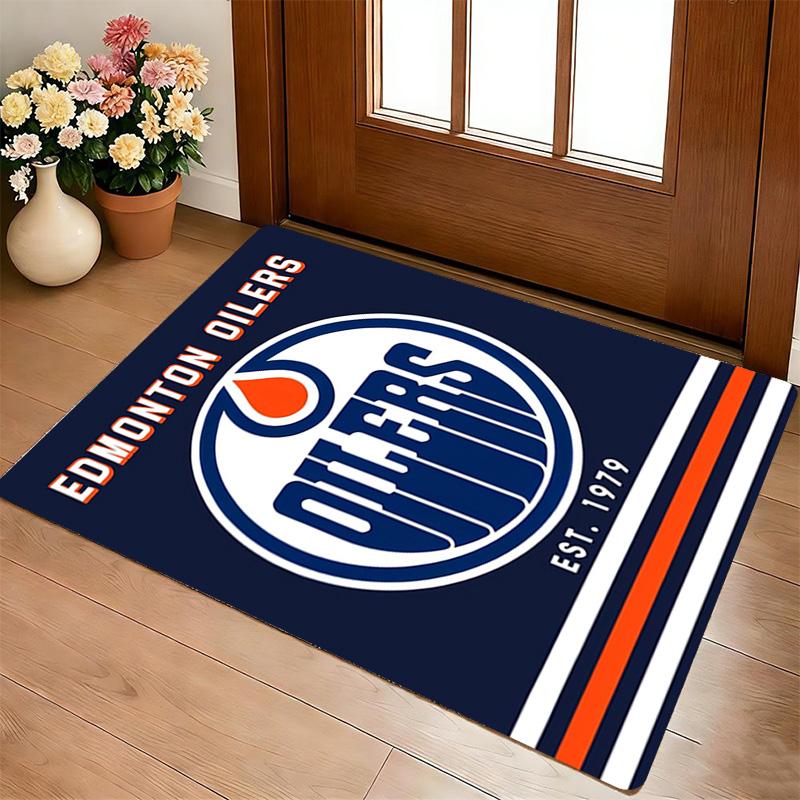 Edmonton Oilers Wohnzimmer rutschfester Teppich Weicher Teppich für Schlafzimmer Spielzimmer Sofa Büro Heimdekoration Fußmatte Weihnachtsgeschenk C9301301