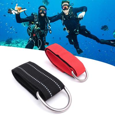 Scuba Diving Wrist Straps Adjustable Wristband with Stainless Steel D-Ring Sticky Scuba Diving Accessories for Lights Flashlights Cameras Compass