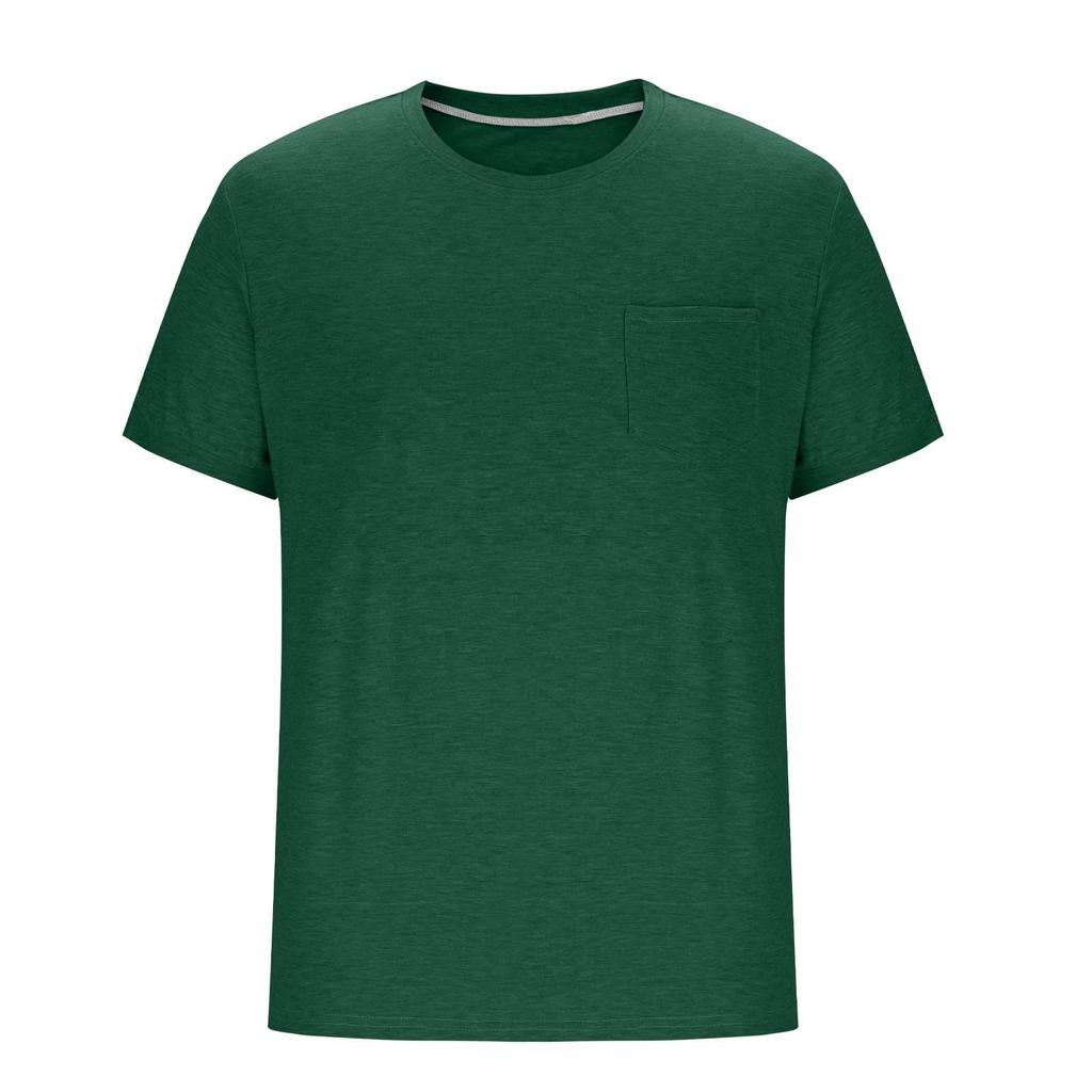Man's  Leisure  Round  Neck  With  Pocket  Short  Sleeves  T,Shirt