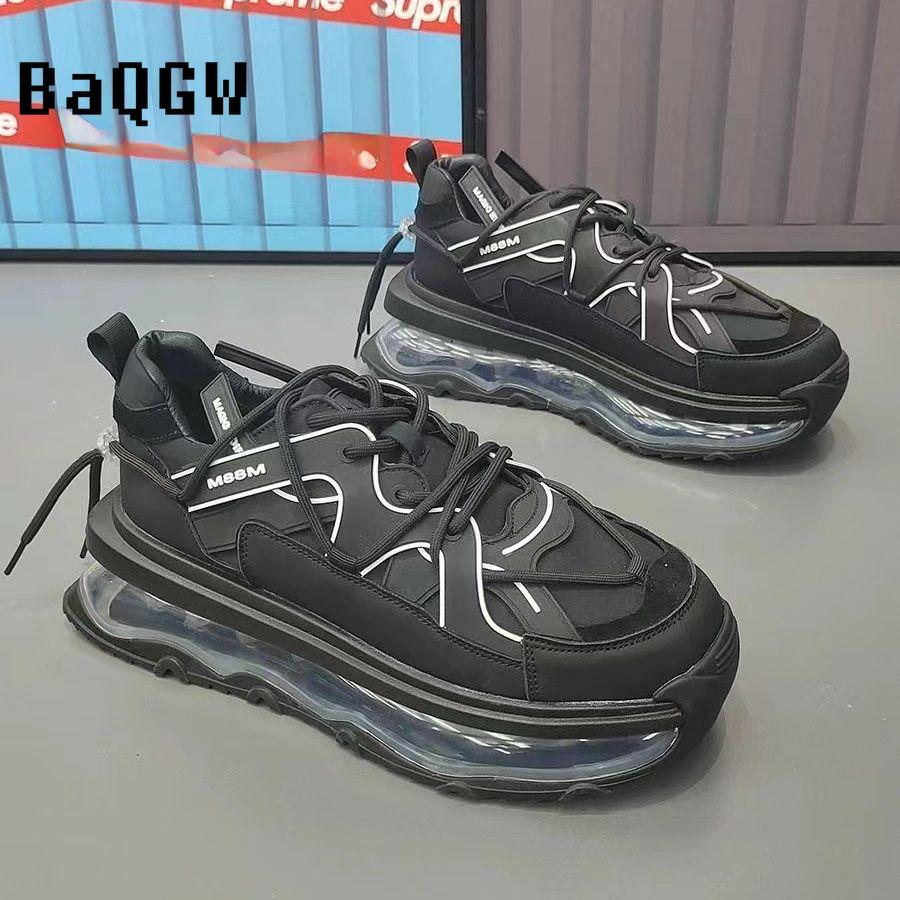 Fashion Designer Luxury Chunky Sneakers Men Cover Bottom Board Shoes Fashion Casual Genuine Leather Increased Internal Platform Shoes