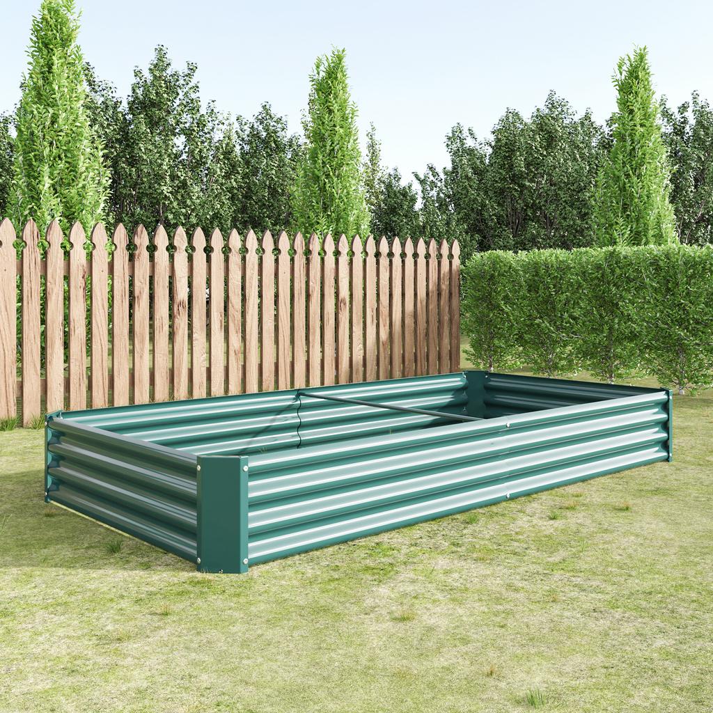 Raised Bed Metal Planter, Robust Sheet Steel, Rust Protection, Long Durability, Kit without Bottom, Ideal for Vegetables, Herbs & Flowers, Anthracite