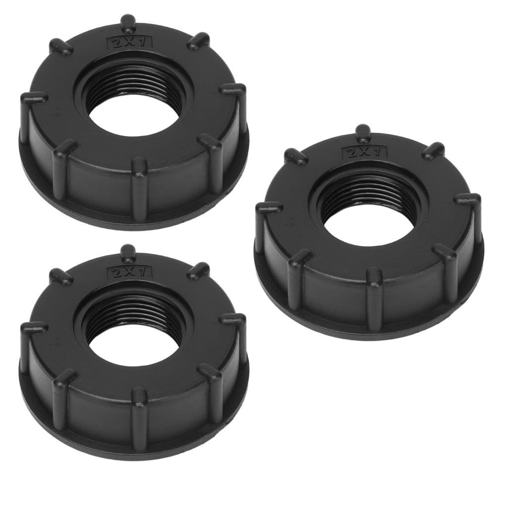 Connecteur de réservoir IBC 3 pièces, filetage grossier, adaptateur de vidange de tuyau, raccord en plastique, diamètre intérieur 60 mm, G1