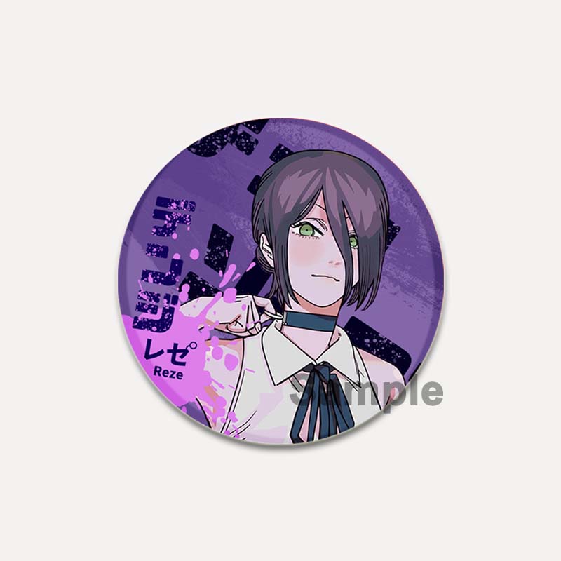 

32/44/58 мм Denji Pochita Makima мультфильм эмалевые значки бензопила аниме броши рюкзак шляпа ювелирные изделия аксессуары значок фанаты подарок 32/44/58 мм 32mm