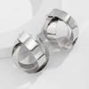 Punk Metal Geometric Wrapped Thick Stud Earrings for Women 2025 Vintage Gold Color Irregular Piercing Earrings Jewelry Gifts
