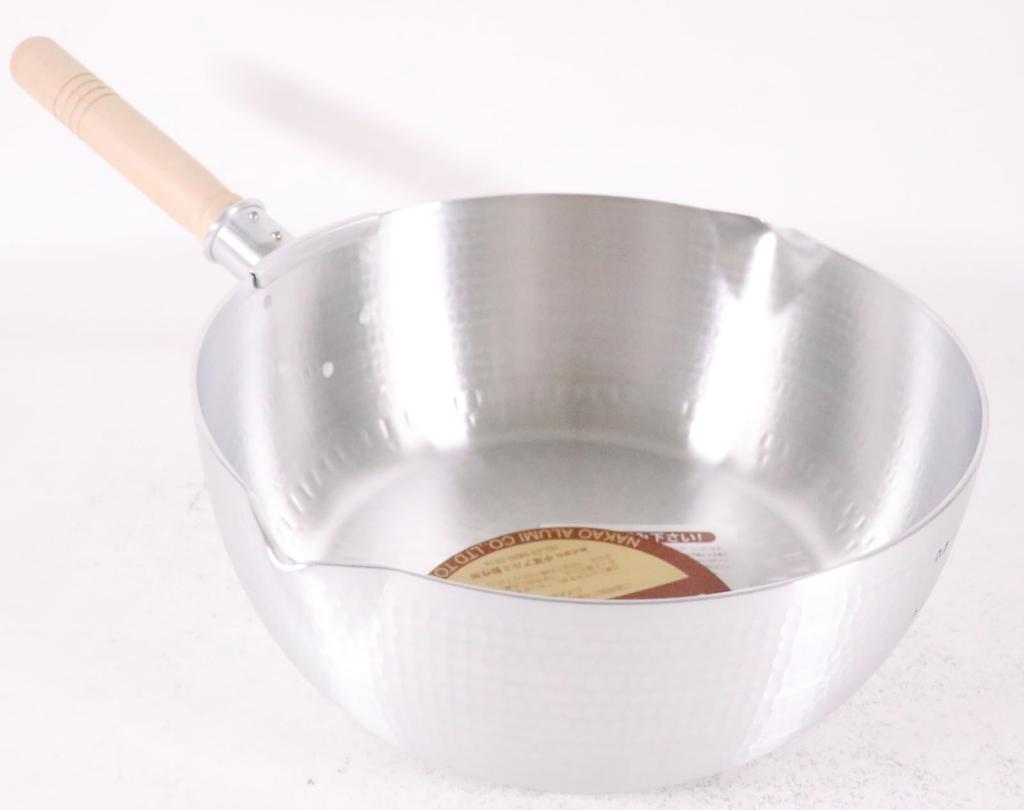 Nakao Aluminum Manufacturing Co., Ltd. Nakao Aluminum Hammered Yukihira Pot (with Measuring Marks) 30cm Double Spout
