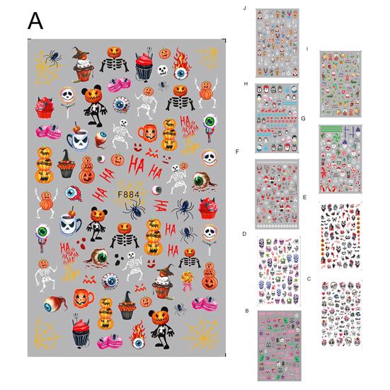 Naklejka na paznokcie świąteczna Wykwintna Ultracienka Łatwa Nieblaknąca Żywy Kolor Wzór Zastosuj Dekoracyjna Zdejmowalna