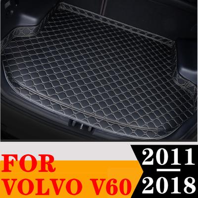 Sinjayer Tapis de Coffre de Voiture Étanche AUTO Queue Botte Tapis Haut Côté Protection de Chargement Housse Doublure Convient Pour Volvo V60 2011 2012