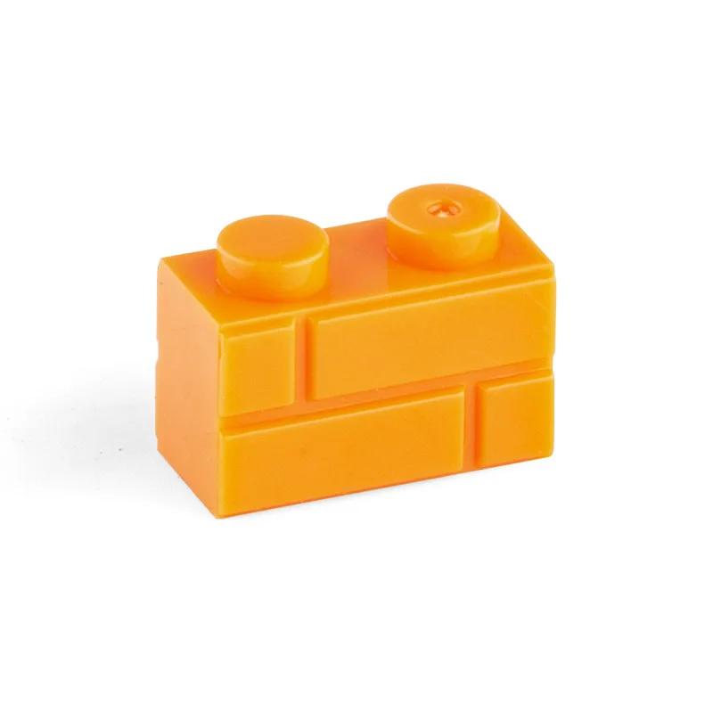 Non-Toxic 1X2Dots Moc The Wall Brick 60Pcs Mix Color Diy Classic Education Toy Parts Small Building Blocks Compatible With Lego Bricks