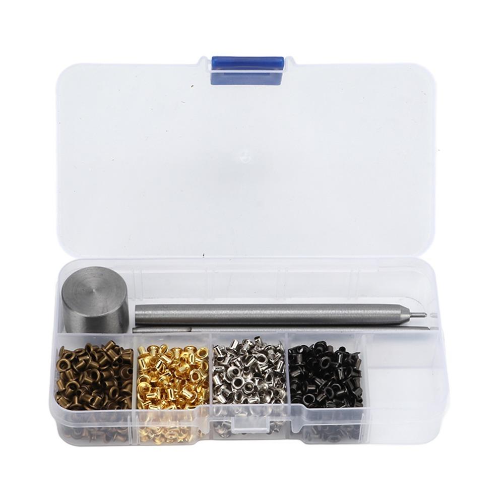 

Air Eye For Clothing 2mm Metal Grommet Kit 4 Colors Plastic Storage Box Mini Grommets Plated Copper Grommet Set Clothes Crafts
