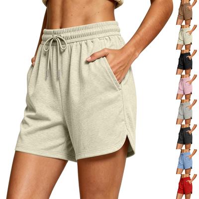 Women Casual Loose Fit Printed Shorts with Pockets Elastic Waistband Drawstring Lightweight Summer Bottoms