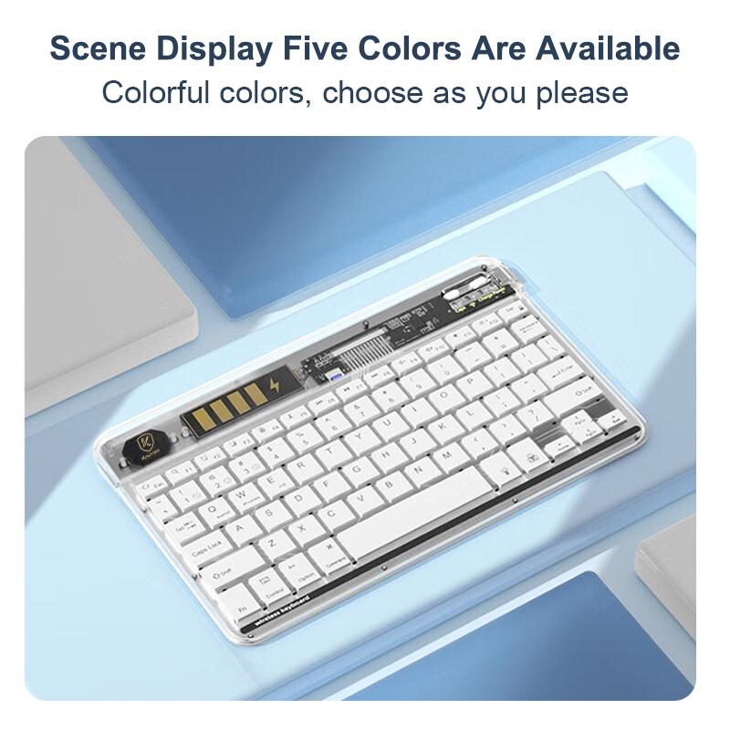 Ultra-Slim Rechargeable Bluetooth Keyboard Multi-Device Stable Connection for iPad iPhone Mac Android Windows-Wireless Keyboard