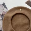 Einfarbige Wollmütze Britischer Stil Retro Malerhut Lässiger Achteckiger Hut Winter