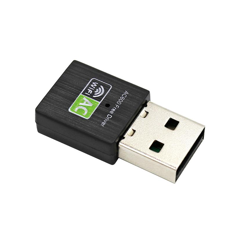 Adaptateur Wifi USB sans pilote 600Mbps Adaptateur Wi-Fi 5Ghz Antenne USB Ethernet PC Adaptateur Wi-Fi Dongle Wifi Lan Récepteur Wifi AC