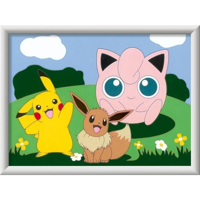 CreArt Kids 18x24cm Pokemon, Paint by Numbers Kit Art Number, From 7 Years, 25839, Ravensburger