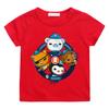 Summer Cartoon Print The Octonauts T-shirts Cartoon Boys/girls Manga 100%Cotton Short Sleeve BoysGirls High Quality T Shirt