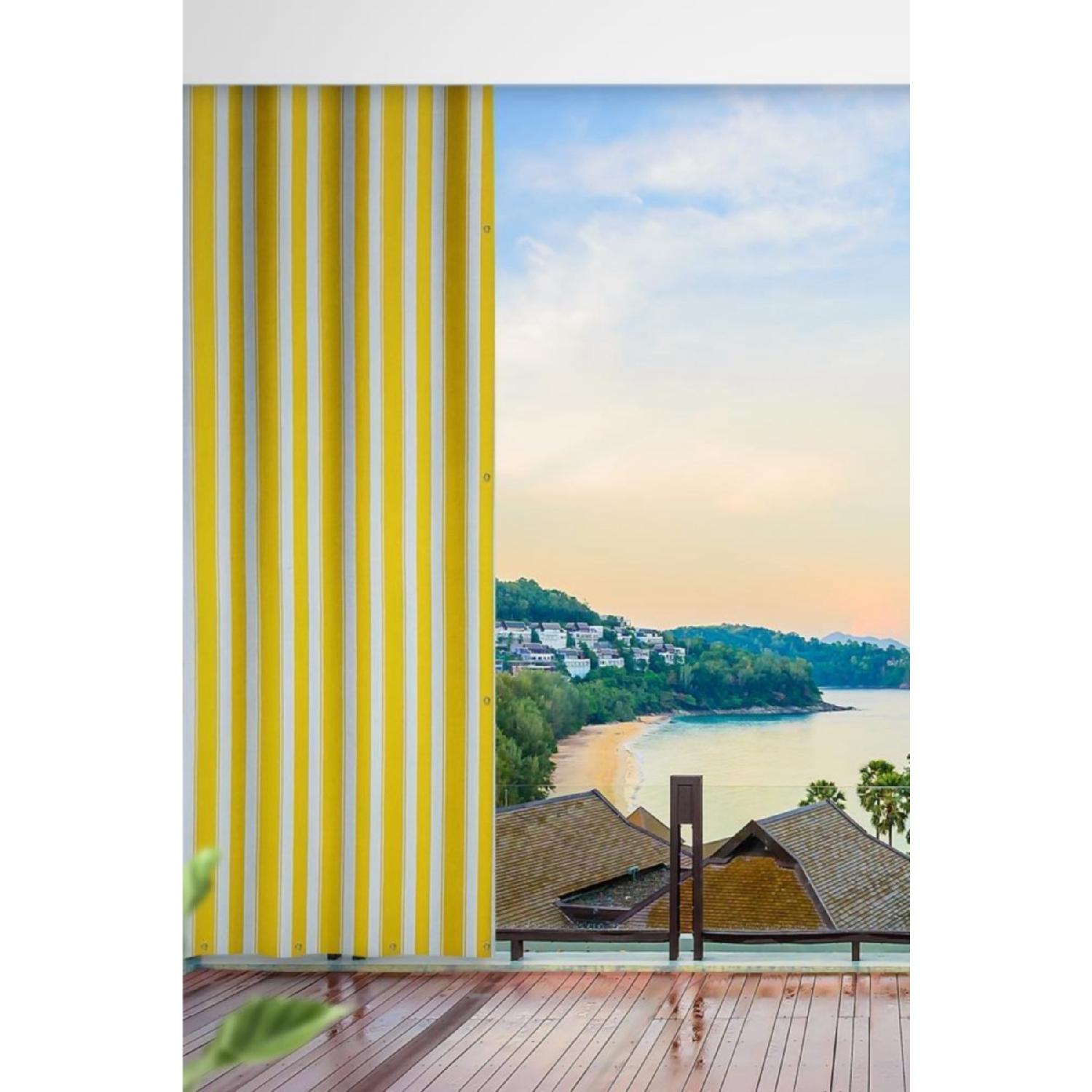 

Enxboy Buckeye Balcony Curtain Balcony Twanda Yellow White 100 x 190 жёлтый