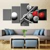 5Pcs Pool Billiards Grey Red Decor Canvas Art HD Print Home Decor No Framed 5 Panel 5 Pieces Paintings Room Decor Pictures