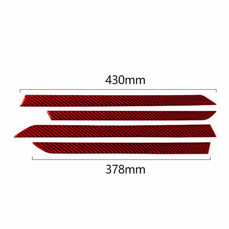 L10A ABS Red Carbon Fiber Interior Door Decorative Strip Trim Decor Sticker For Honda Civic 10Th Gen 2016 2017 2018  Spare P