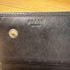 Used PRADA Saffiano Leather Long Wallet Black