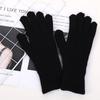 Korean Style Solid Color Knitted Gloves for Women In Autumn and Winter with Touch Screen Wool Split Fingers and Fingerless Students Fashionable