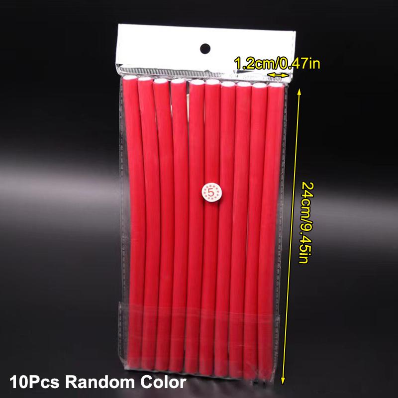 10Pcs Flexible Hair Curling Rod Hair Curler Makers Soft Foam Bendy Twist Curls Flexi Rollers Styling Tools No Heat Roller