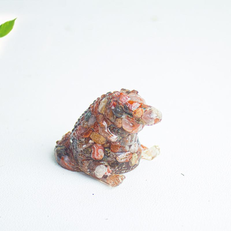 Crystal Resin Miniature Office Decor With Obsidian And Rose Quartz For Home And Desk Display