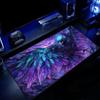 Fantasy purple crow large Mouse Pad Desk Mat Gaming mats with Stitched Edge Durable Non-Slip Computer mousepad office rug