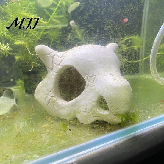 Crâne Habitat Animal Aquatique Décoration Aquarium Grotte, Cachette Durable Réaliste en PLA Abri Grotte Unique pour Aquarium, Ornement Imprimé en 3D pour Aménagement Paysager