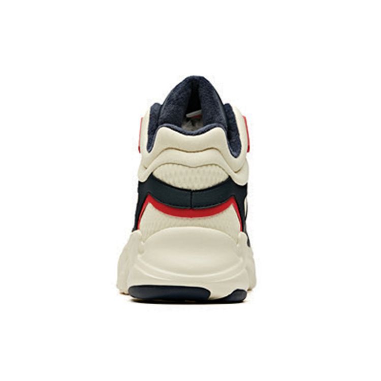Anta Lifestyle Series Fabric Synthetic Leather Shock Absorbing Non-Slip Wear-Resistant Mid-Top Dad Shoes Women Sneakers White Black Red 12948985-2