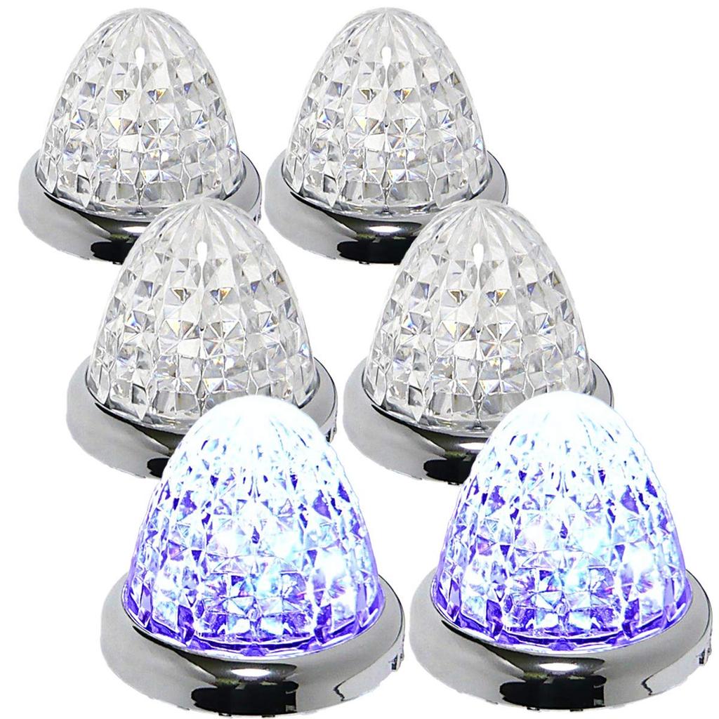 Customize 24V Truck LED Marker Lamp Side Marker 8 Sides Crystal Cut 16 LED