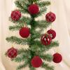 12pcs Flocking Velvet Spheres Pendant 6cm Xmas Tree Ornaments  Christmas Party