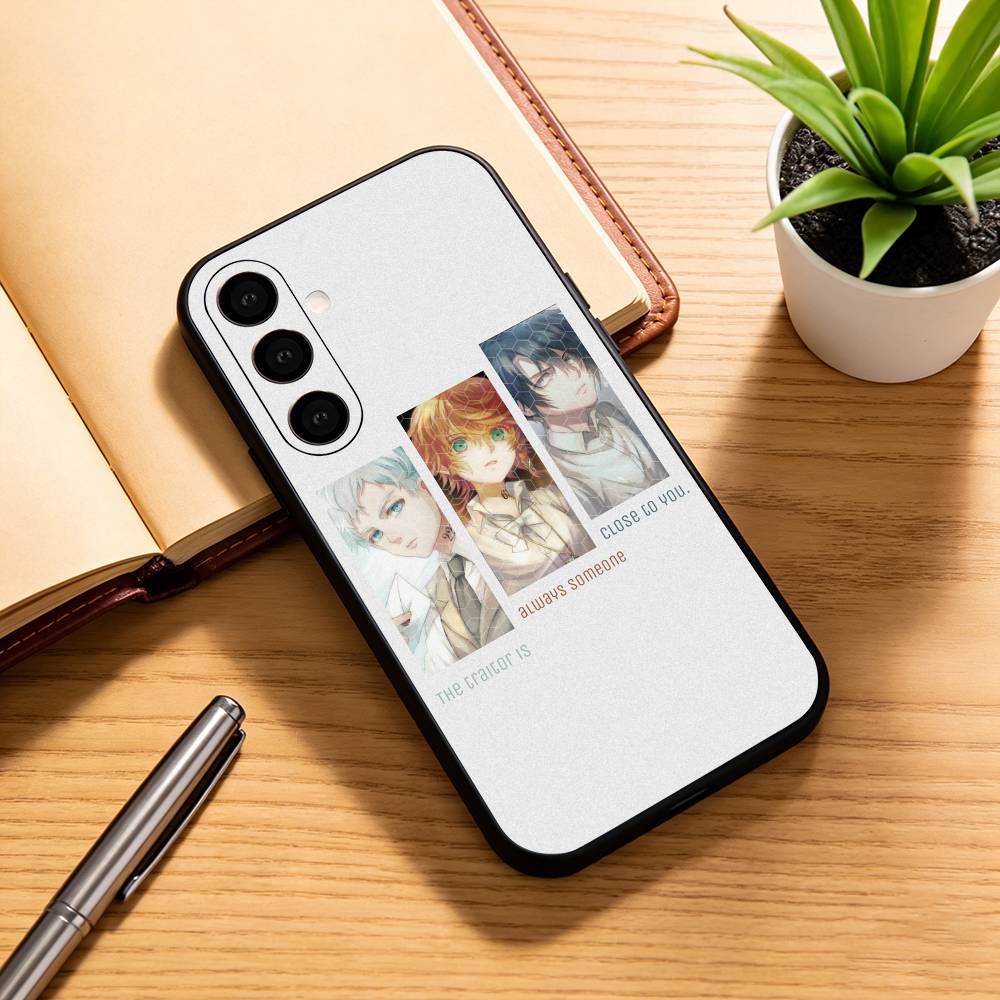 The Promised Neverland E-N-R Phone Case For Samsung Galaxy A73,A72,A71,A70,A53,A52,A51,Soft Silicone Black Cover