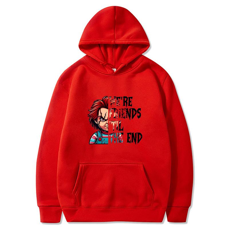 We Are Fridens Til The EndHoodies Men Horror Printed Sweatshirts Women Casual Harajuku Streetwear Hooded Pullovers Sudaderas