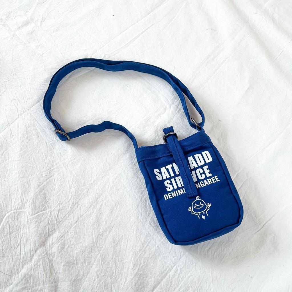 Canvas Childrens Crossbody Bag Withenglish Print Design And Storage For Daily