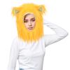 Furry Animal Lion Hat Faux Fur Fluffy Cute Cap Plush Headwear For Costume Cosplay Head Accessories
