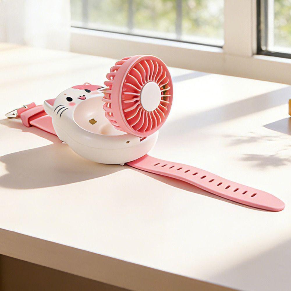Quiet Operation Wearable Wrist Fan Adjustable Strap Portable Mini Fan Outdoor Activity