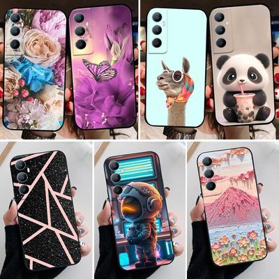 For Realme C65 Case C 65 Lovely Cartoon Flower Painted Soft Silicone Phone Cover For Realme C65 4G Funda Coque RealmeC65