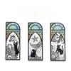 6 Pcs PET Bookmarks Black Cat Pattern Page Markers Page Clips Bookmark for Student Office Reading Stationery