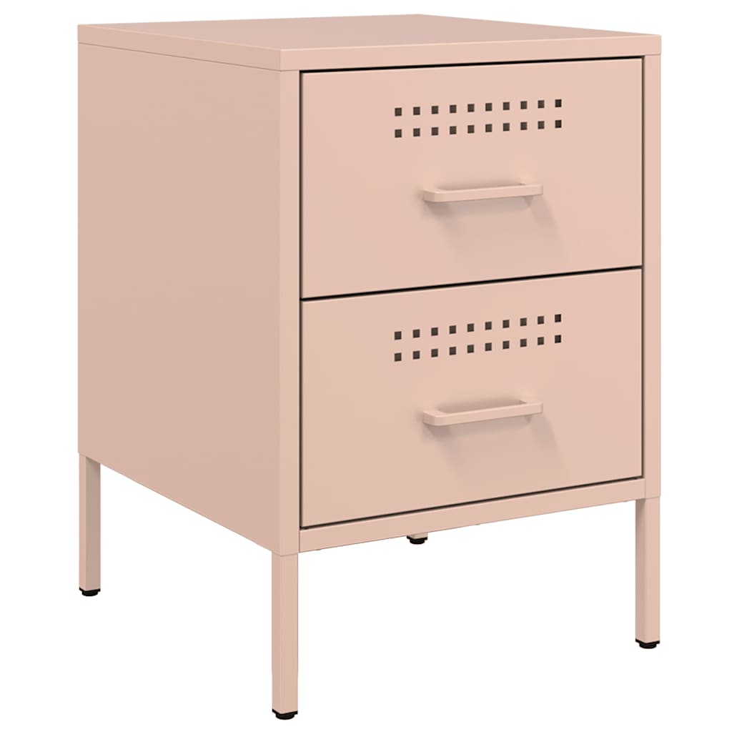 Nightstands 2 pcs Pink 36 x 39 x 50.5 cm Steel