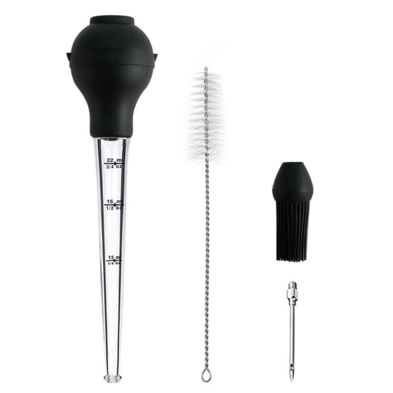 Turkey Baster Food Grade Syringe Nylon Baster Heat Resistant Food Grade Material for BBQ Grill Baking Kitchen Cooking чёрный